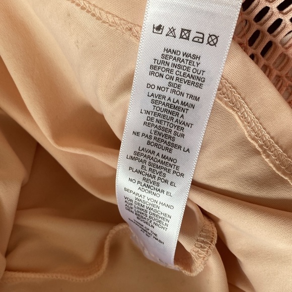 asos Fit & Flare Floral Embroidery Textured Peach Mini Dress Size 6 - Picture 15 of 15